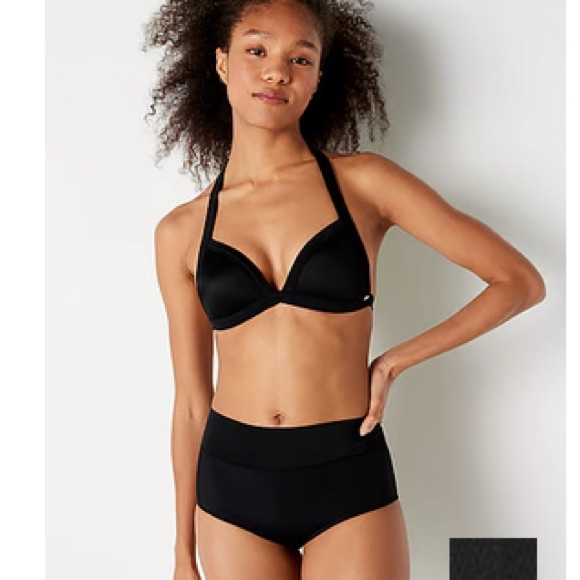 VS Pink triangle push up swim top-small - Picture 1 of 7